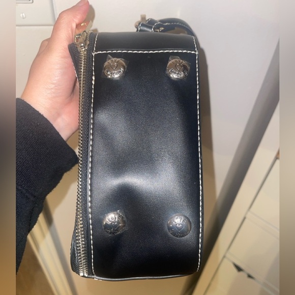 Love Moschino Faux Leather Embroidered Crossbody/Shoulder Bag *Minor Flaws* - Picture 13 of 16